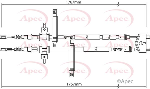Apec Handbrake Cable CAB1144 - image 2
