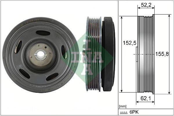 INA Crankshaft Pulley (tvd) 544051610 - image 2