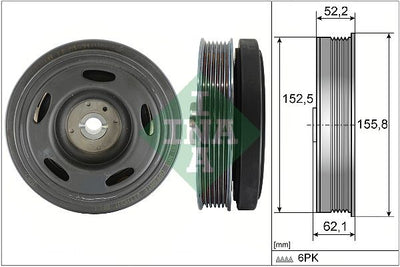 INA Crankshaft Pulley (tvd) 544051610