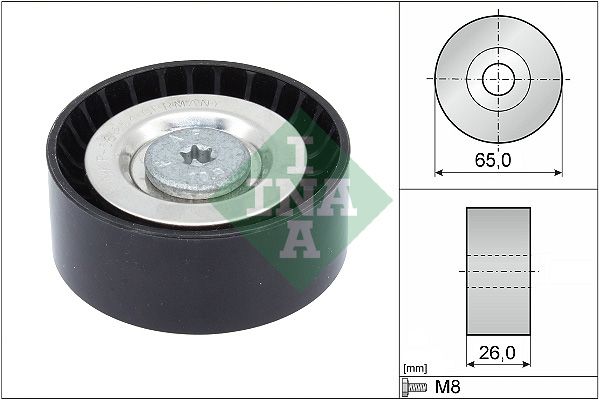 INA Drive Belt Deflection Guide Pulley 532057110 - image 2