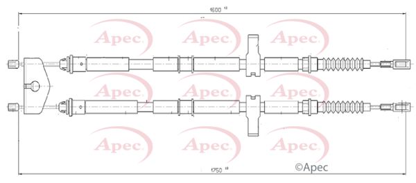 Apec Handbrake Cable CAB1027 - image 2