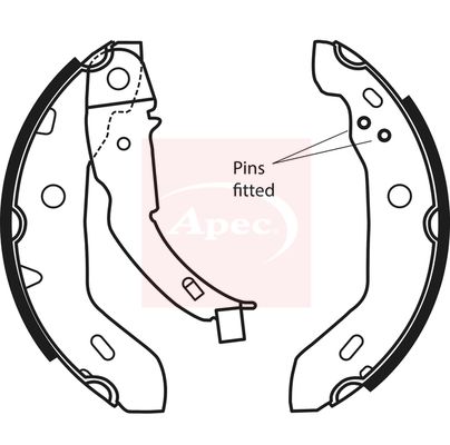 Apec Brake Shoes Set SHU589 - image 2