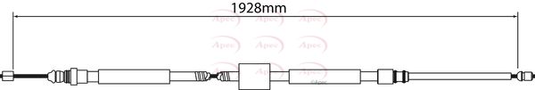 Apec Handbrake Cable CAB1381 - image 2