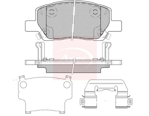 Apec Brake Pads Set PAD2461 - image 2