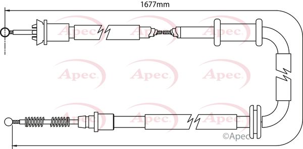 Apec Handbrake Cable CAB1065 - image 2