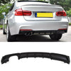 Fits BMW 3 Series F30 F31 Rear Diffuser Twin Exhaust Mat Black thumbnail