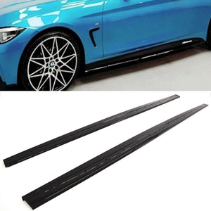 Fits BMW 4 Series F32 F33 F36 Side Skirt Extension Blades Gloss Black