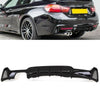 Fits BMW 4 Series F32 F33 F36 Rear Diffuser Twin Exhaust Gloss Black thumbnail