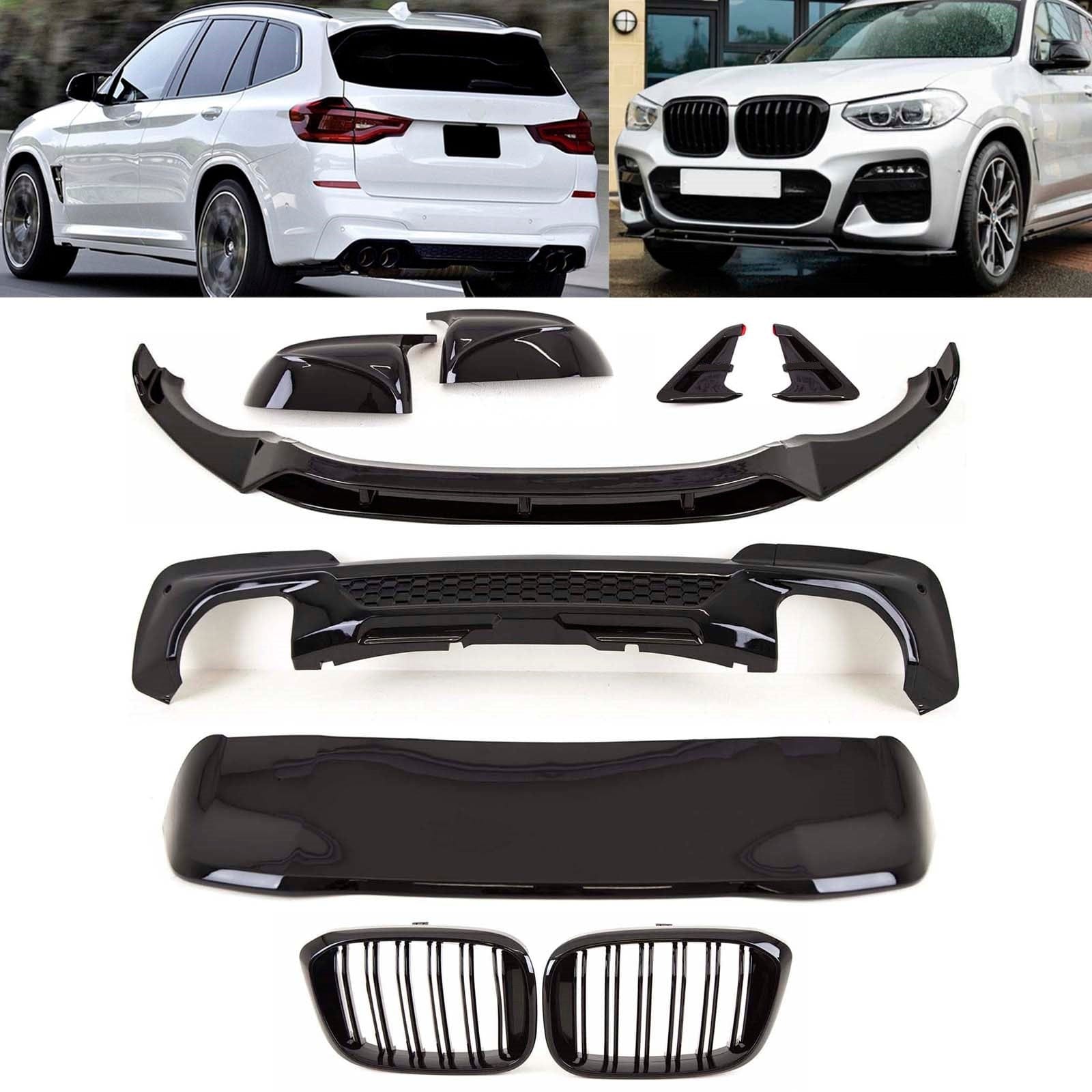 BM5289 BMW X3 G01 2018- Body Kit Front Lip Splitter Rear Diffuser Side Skirts Boot Spoiler M Performance Style Gloss Black