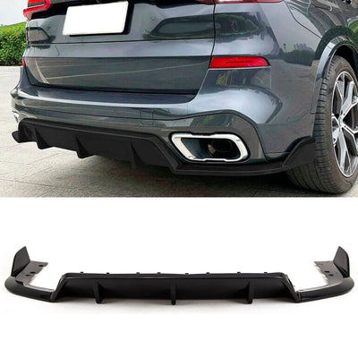 Fits BMW X5 G05 2019- Rear Bumper Diffuser Spoiler M Performance Style Gloss Black - tradevehicleparts.co.uk