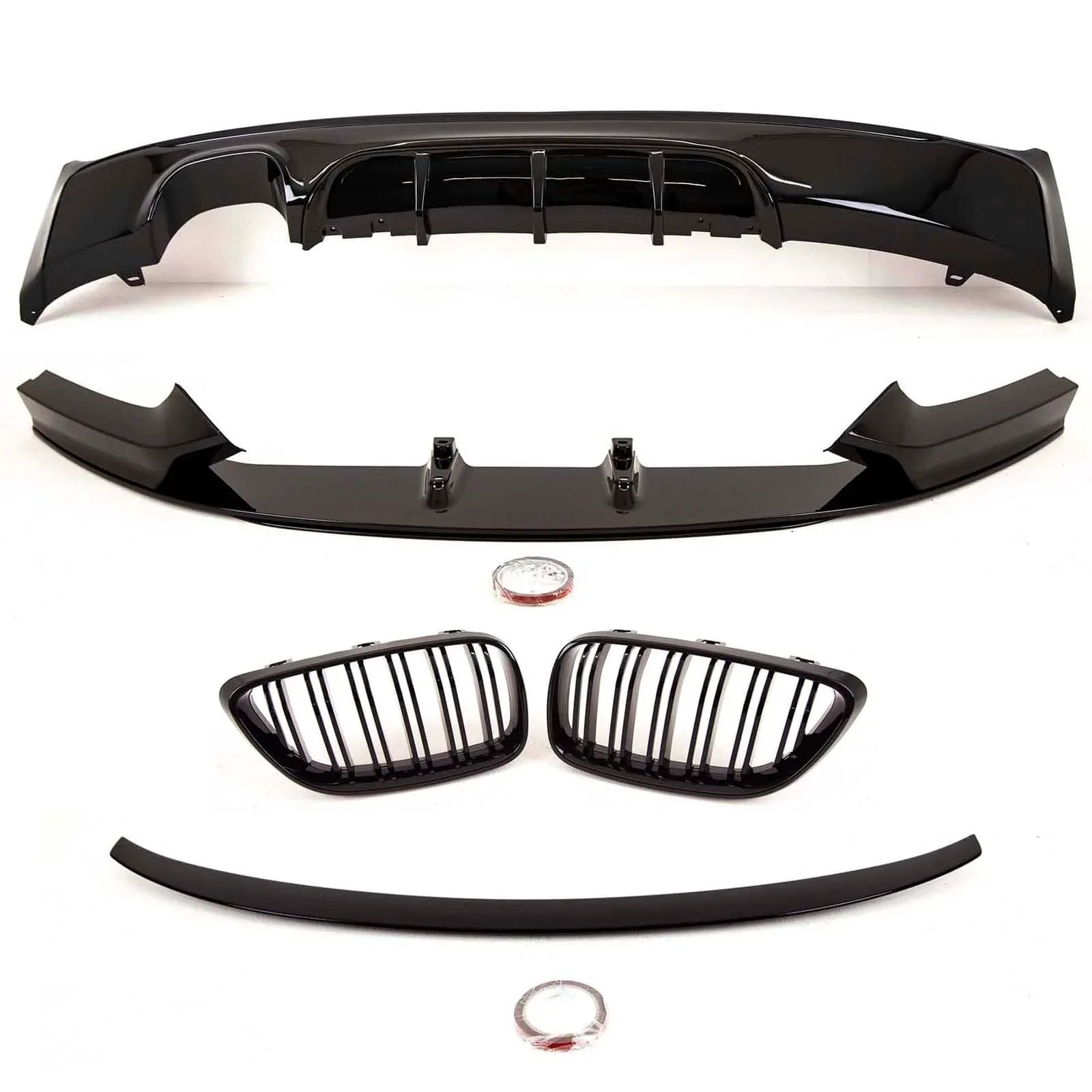 BMW 2 Series F22 F23 Gloss Black Splitter - M Sport Front Bumper Lip 2014-2021 | UK BMW 2 Series F22 F23 Gloss Black Splitter - M Sport Front Bumper Lip 2014-2021 | UK