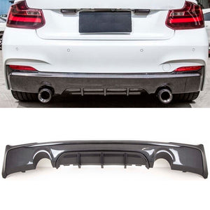 Fits BMW 2 Series F22 F23 2014-2021 Rear Bumper Diffuser Spoiler Dual Carbon Look