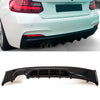Fits BMW 2 Series F22 F23 2014-2021 Rear Bumper Diffuser Spoiler Twin Gloss Black thumbnail