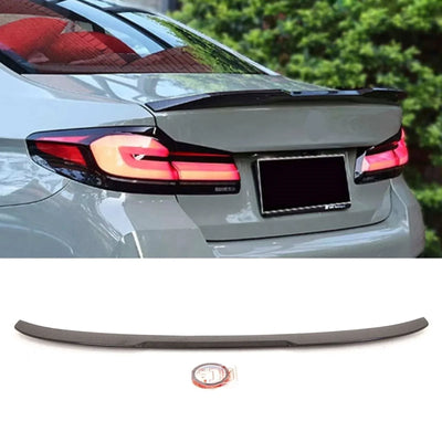 Fits BMW 5 Series G30 M5 F90 2017- Rear Trunk Boot Lip Spoiler CS Style Carbon Look - tradevehicleparts.co.uk