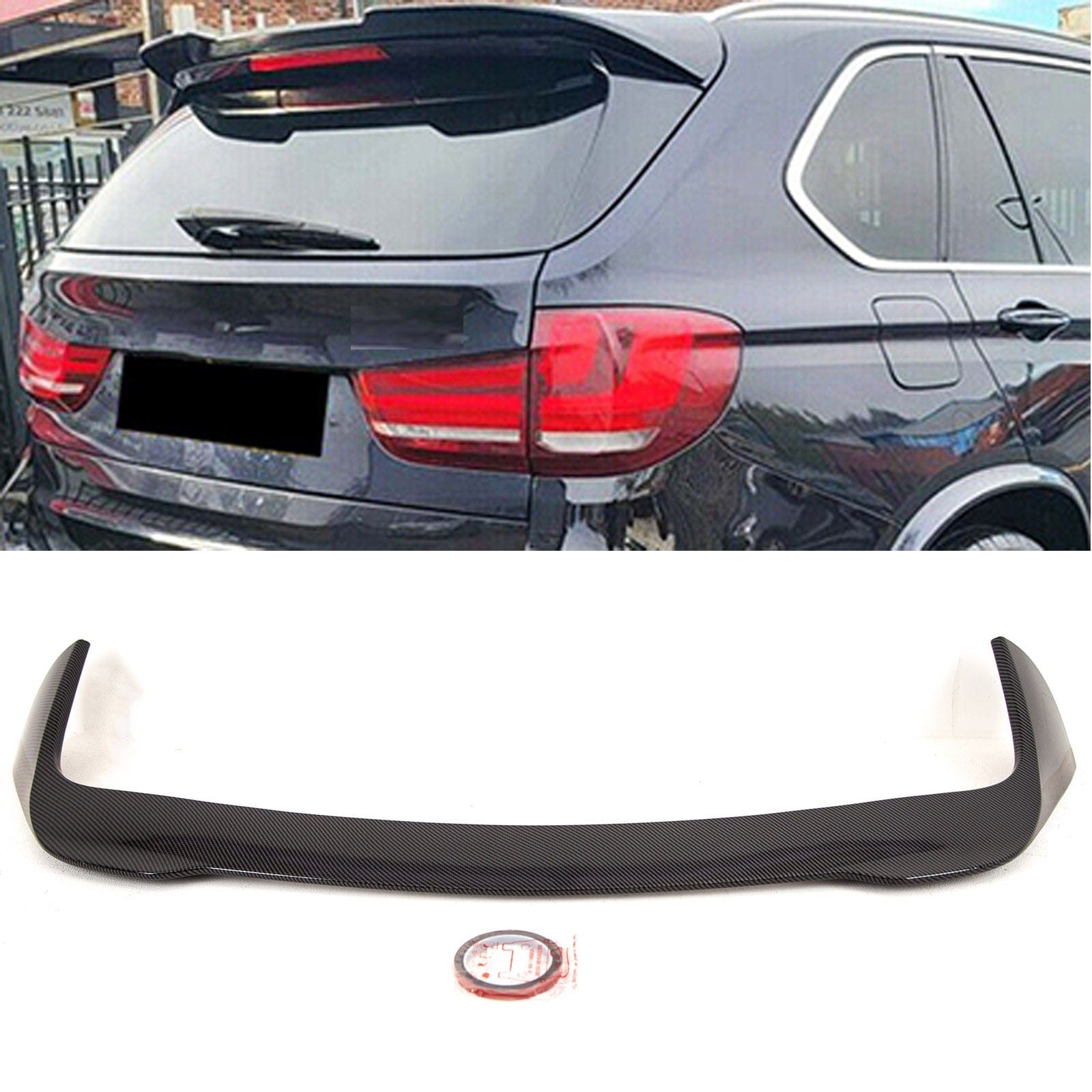 BM5375 BMW X5 F15 X5M F85 2013-2018 Rear Roof Boot Lip Spoiler M Performance Style Carbon Look