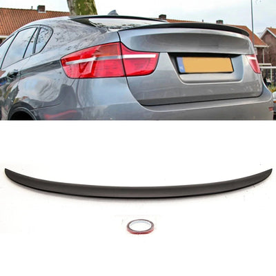 Fits BMW X6 E71 E72 X6M 2008-2014 Rear Trunk Boot Lip Spoiler M Performance A Style Gloss Black - tradevehicleparts.co.uk