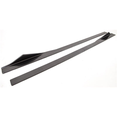 Fits BMW M2 F87 M2C 2016-2021 Side Skirts Extension Blades MTC Style Carbon Look - tradevehicleparts.co.uk