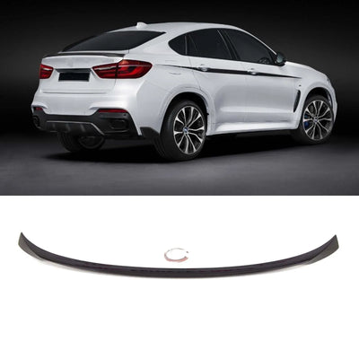 Fits BMW X6 F16 X6M F86 2015-2019 Rear Trunk Boot Lid Spoiler M Performance B Style Gloss Black - tradevehicleparts.co.uk