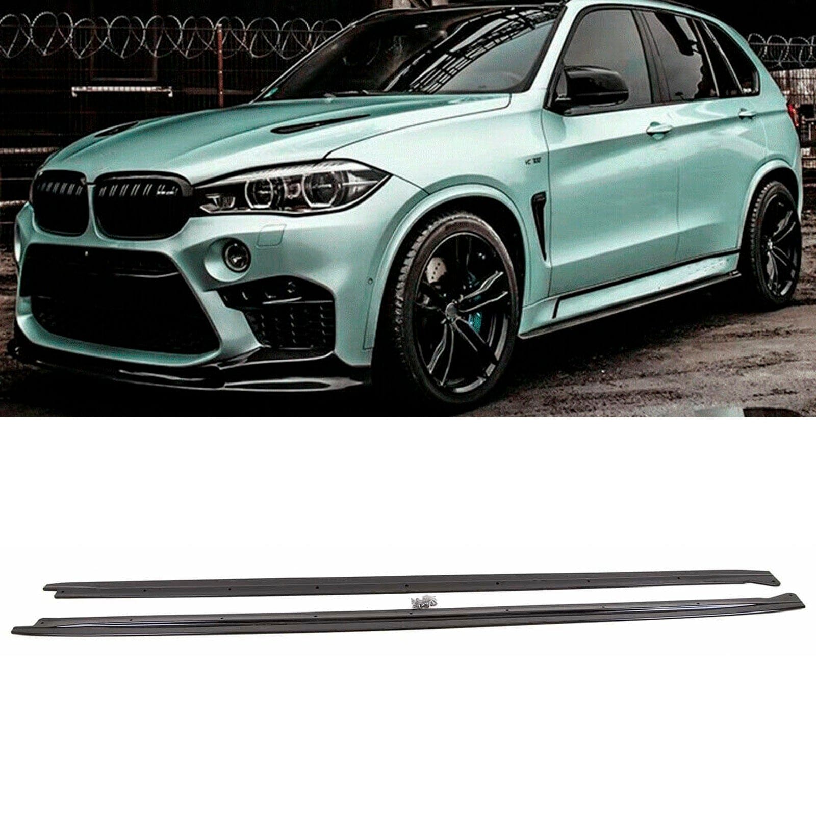 BM5389 BMW X6 F16 X6M F86 2015-2019 Side Skirts Extension Blades M Performance Style Gloss Black