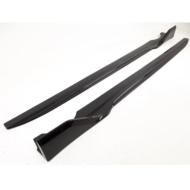 Fits BMW X7 G07 2019- Side Skirts Extension Blades Gloss Black - image 3