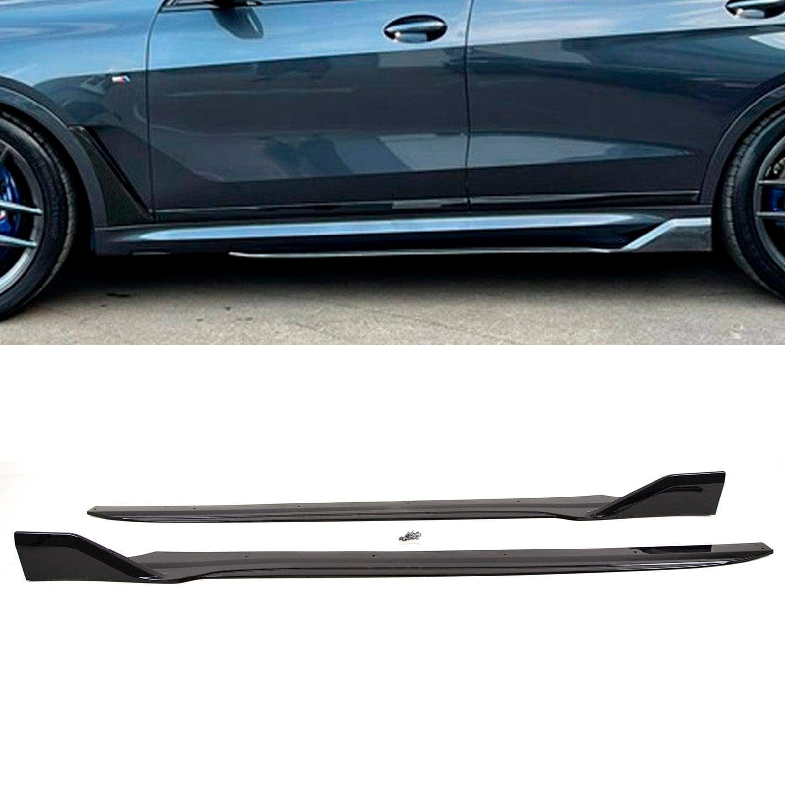 BM5394 BMW X7 G07 2019- Side Skirts Extension Blades M Sport Performance Style Gloss Black