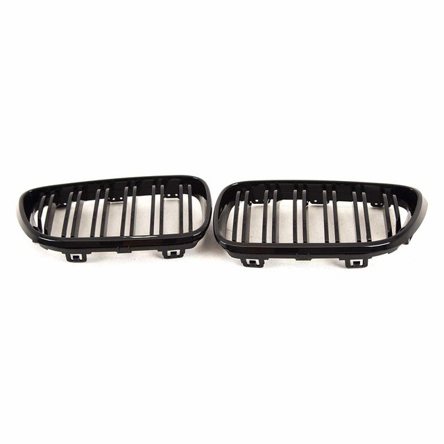 Fits BMW 2 Series F22 F23 M2 F87 2014-2021 Front Kidney Grilles Double Slats Gloss Black - image 4