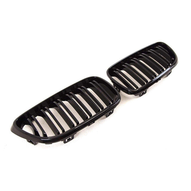 Fits BMW 2 Series F22 F23 M2 F87 2014-2021 Front Kidney Grilles Double Slats Gloss Black - image 5