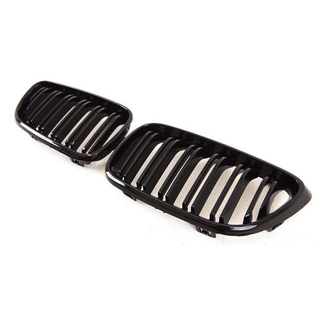 Fits BMW 2 Series F22 F23 M2 F87 2014-2021 Front Kidney Grilles Double Slats Gloss Black - image 6