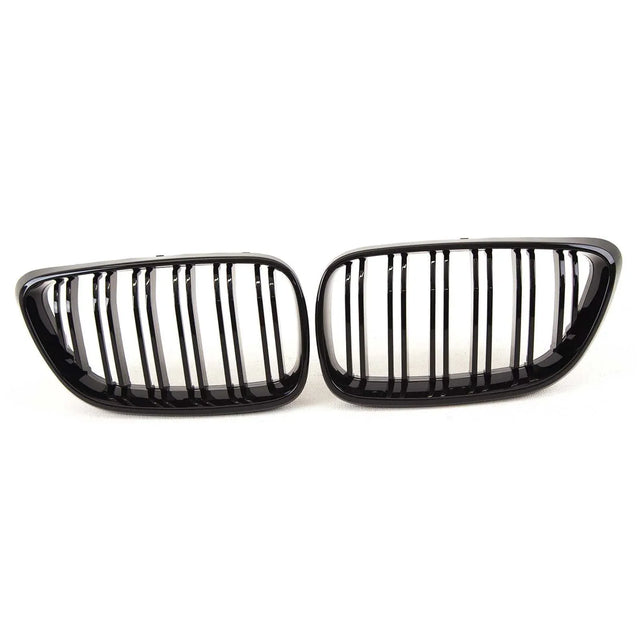 Fits BMW 2 Series F22 F23 M2 F87 2014-2021 Front Kidney Grilles Double Slats Gloss Black - image 3