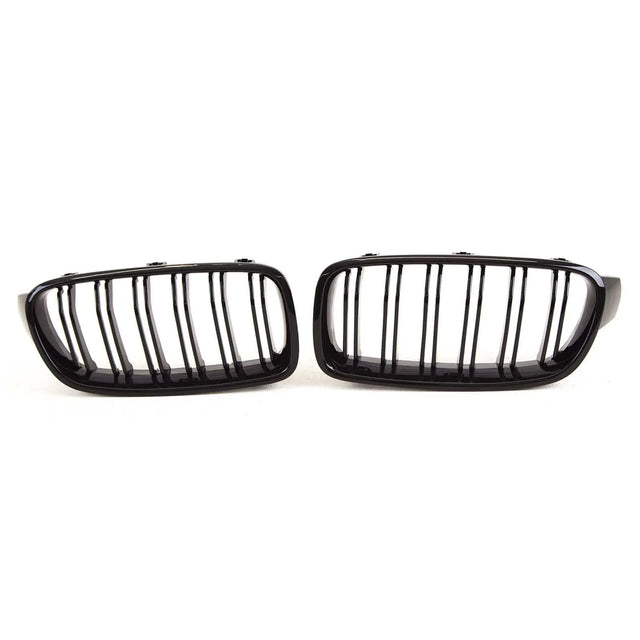 Fits BMW 3 Series F30 F31 2012-2018 Front Kidney Grilles Double Slats Gloss Black - image 2