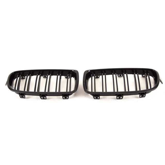 Fits BMW 3 Series F30 F31 2012-2018 Front Kidney Grilles Double Slats Gloss Black - image 5