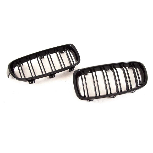 Fits BMW 3 Series F30 F31 2012-2018 Front Kidney Grilles Double Slats Gloss Black - image 4