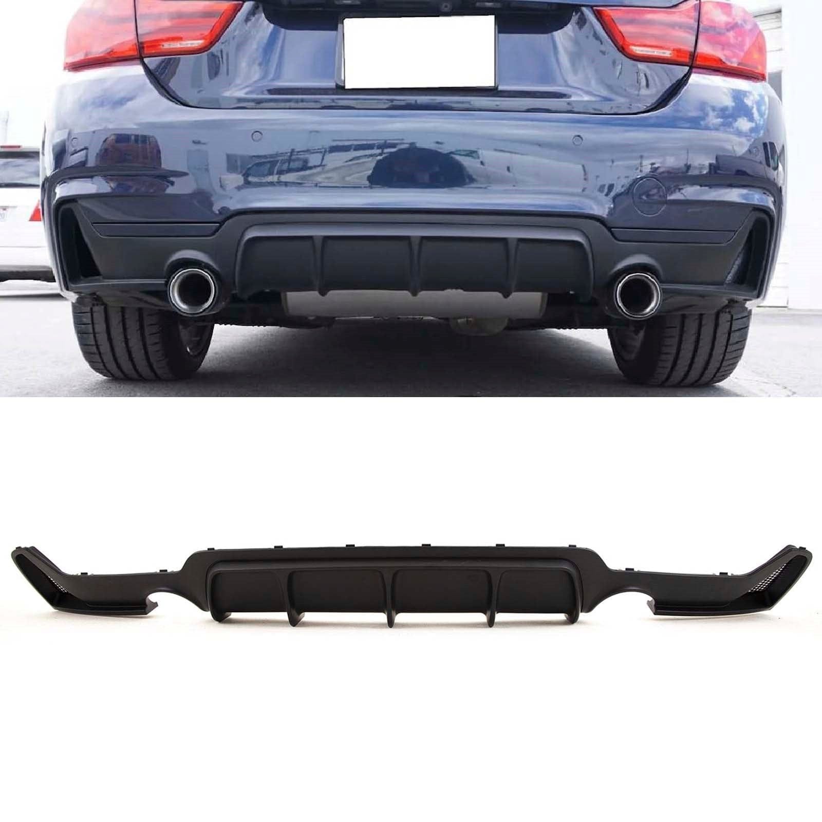 BM5401 BMW 4 Series F32 F33 F36 2013-2020 Rear Bumper Diffuser Spoiler Dual M Sport Performance Look Mat Black
