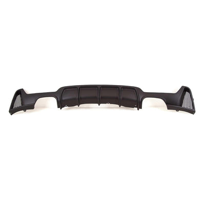 Fits BMW 4 Series F32 F33 F36 2013-2020 Rear Bumper Diffuser Spoiler Quad M Sport Performance Look Mat Black - tradevehicleparts.co.uk