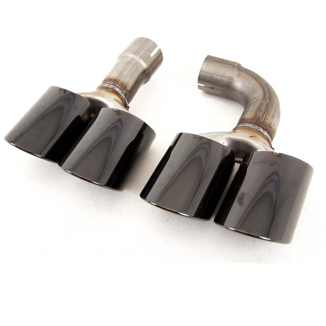 Fits BMW X4 G02 2018- Exhaust Tips Tailpipe Muffler Silencer Quad Gloss Black - image 4