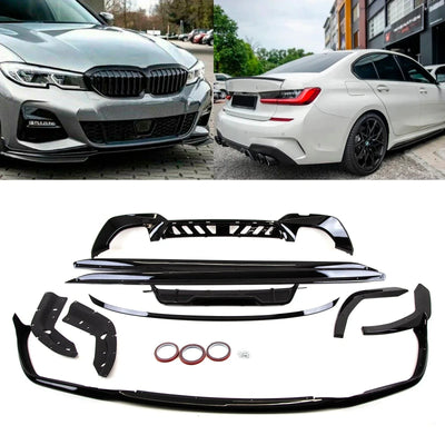 Fits BMW 3 G20 2019-2022 M Performance Style Body Kit Front Lip Splitter Rear Diffuser Side Skirts - tradevehicleparts.co.uk