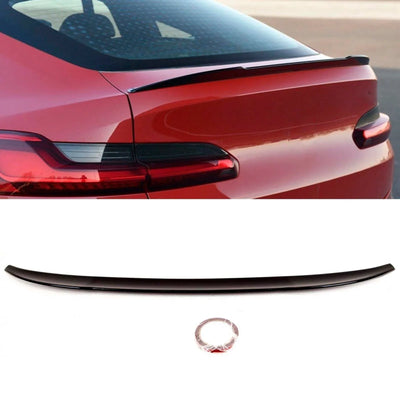 Fits BMW X4 G02 2018- Rear Trunk Boot Lip Spoiler M Performance Style Gloss Black - tradevehicleparts.co.uk