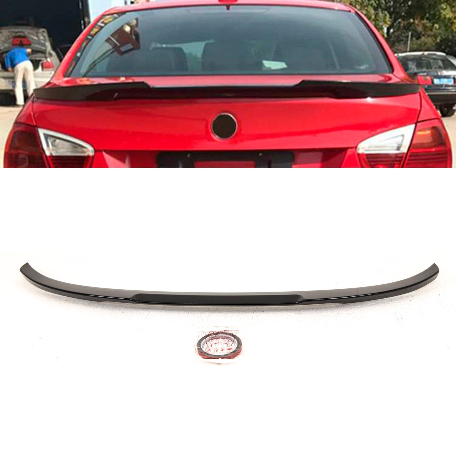 BM5427 BMW 3 Series E90 2005-2012 Rear Trunk Boot Spoiler M4 V Style Gloss Black