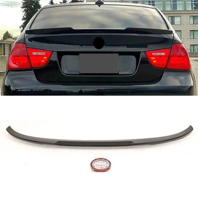 Fits BMW 3 Series E90 2005-2012 Rear Trunk Boot Spoiler M4 V Style Carbon Look - tradevehicleparts.co.uk