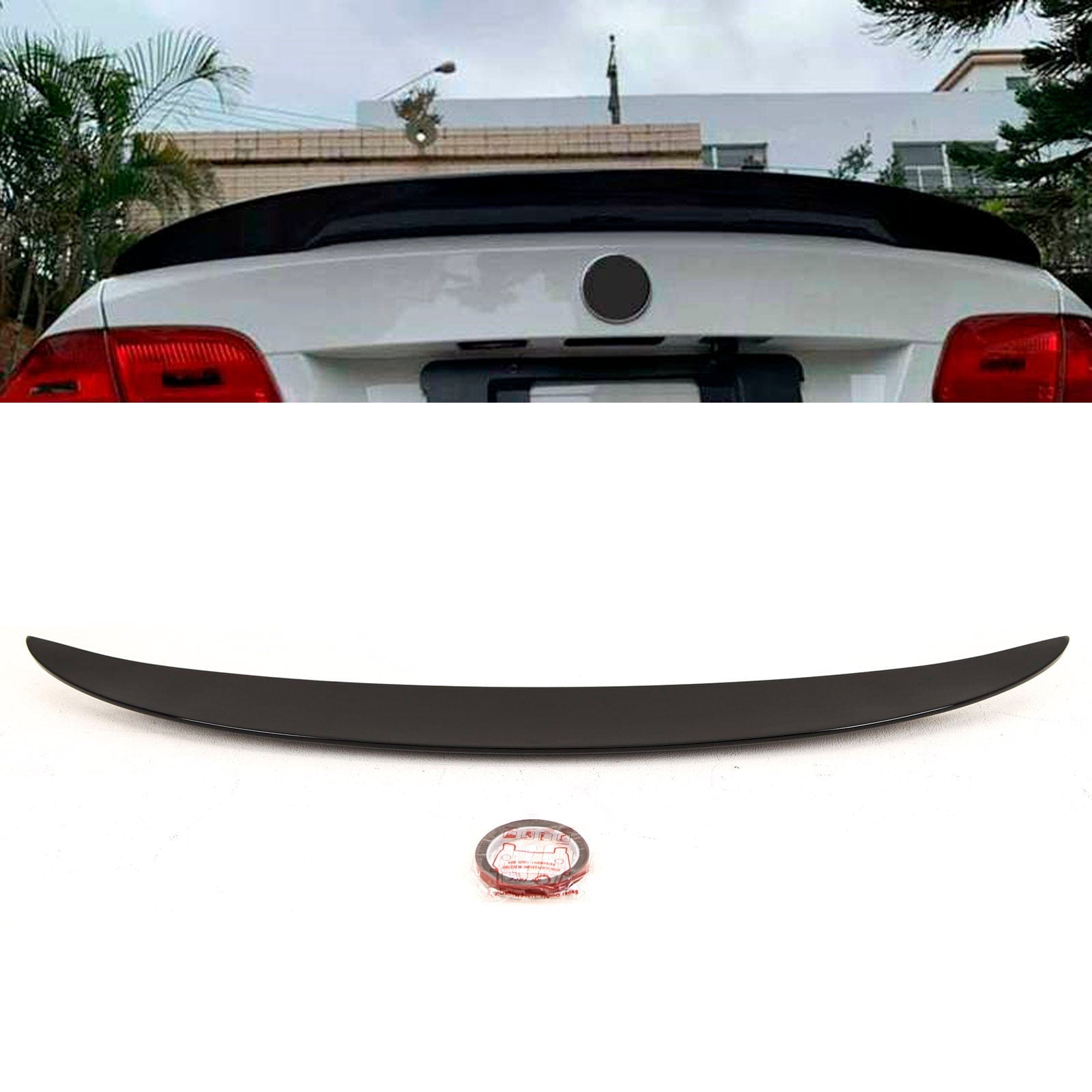 BM5430 BMW 3 Series E92 Coupe 2006- Rear Trunk Boot Spoiler MP Style Gloss Black