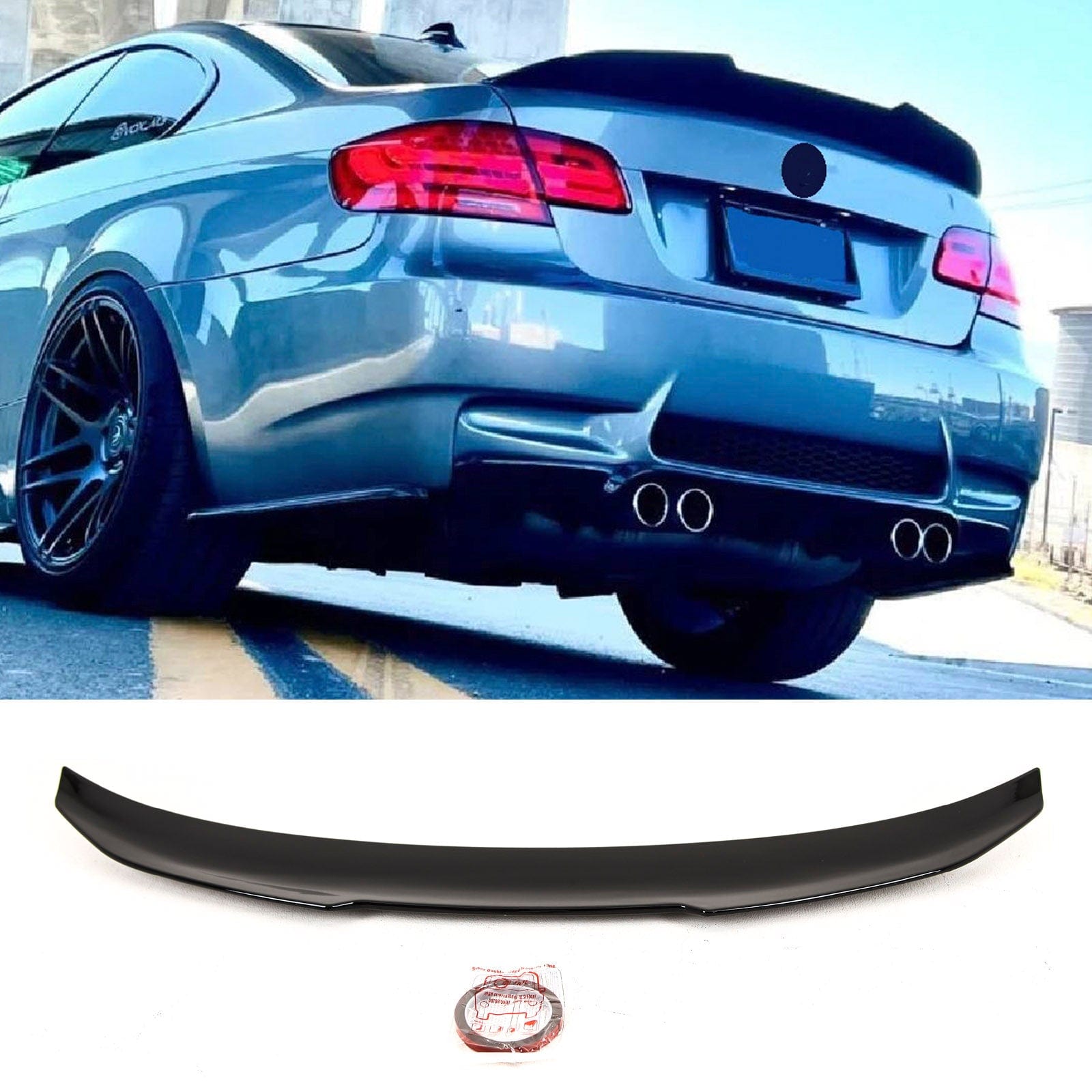 BM5432 BMW 3 Series E92 Coupe 2006-2013 Rear Trunk Boot Spoiler PSM Style Gloss Black