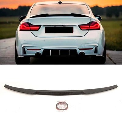 Fits BMW 4 Series F32 Coupe 2013-2020 Rear Trunk Boot Lip Spoiler M4 Style Carbon Look - tradevehicleparts.co.uk