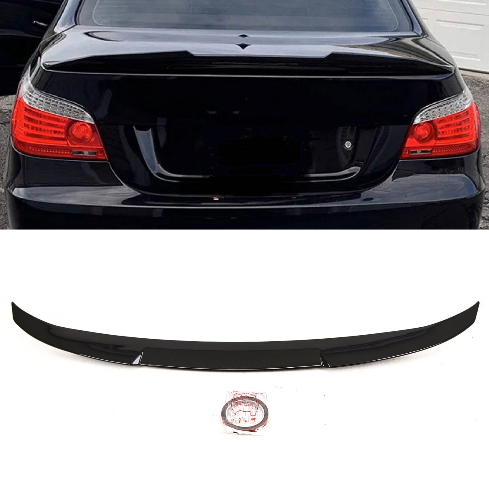 BM5450 BMW 5 Series E60 M5 2004-2010 Rear Trunk Boot Lip Spoiler M4 Style Gloss Black