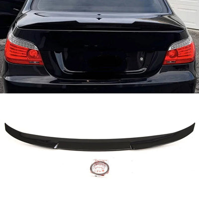 Fits BMW 5 Series E60 M5 2004-2010 Rear Trunk Boot Lip Spoiler M4 Style Gloss Black - tradevehicleparts.co.uk