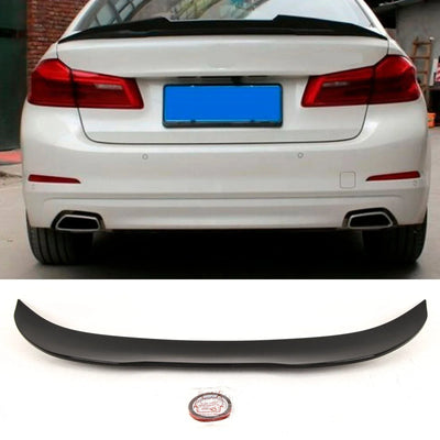 Fits BMW 5 Series F10 2010-2016 Rear Trunk Boot Lip Spoiler PSM Style Gloss Black - tradevehicleparts.co.uk