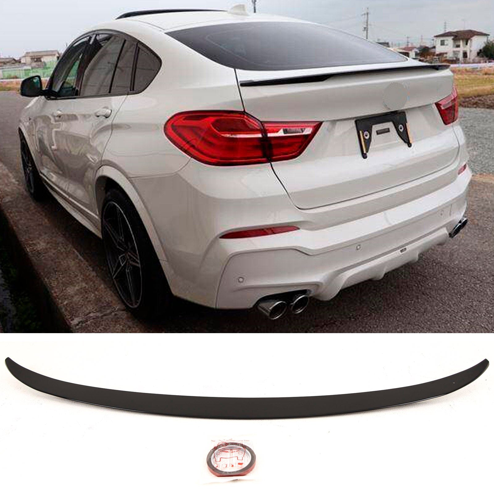 BM5457 BMW X4 F26 2014-2018 Rear Trunk Boot Lip Spoiler M Performance Style Gloss Black