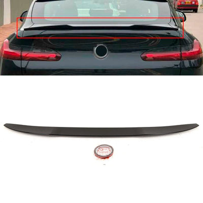 Fits BMW X4 G02 X4M 2018- Rear Trunk Boot Lip Spoiler M Performance Style Gloss Black - tradevehicleparts.co.uk