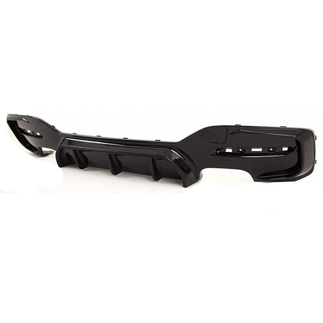 Fits BMW 1 Series F20 F21 LCI 2015-2019 Rear Bumper Diffuser Spoiler Quad Exhaust Gloss Black - image 3