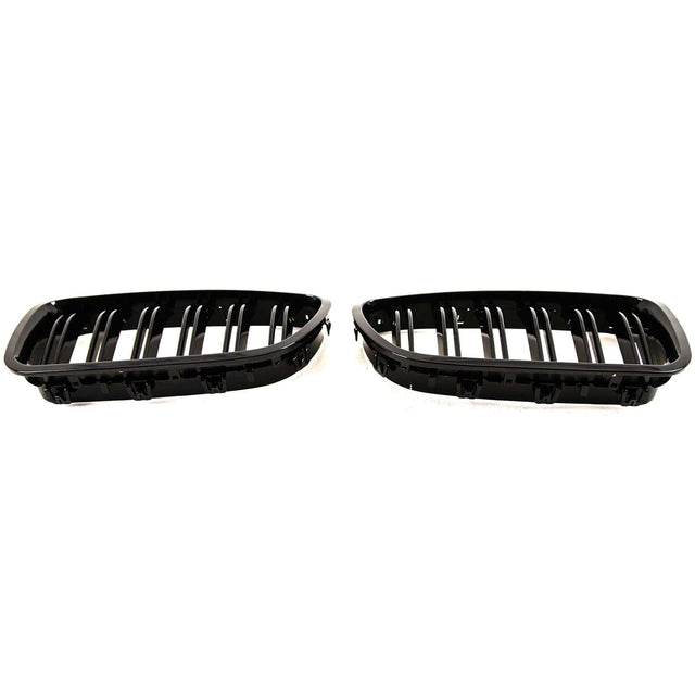 Fits BMW 5 Series F10 F11 2010-2016 Front Kidney Grilles Twin Double Slats Gloss Black - image 6