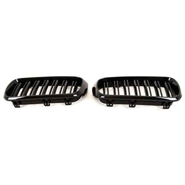 Fits BMW X5 F15 X6 F16 2013-2018 Front Kidney Grilles Twin Double Slats Gloss Black - image 5